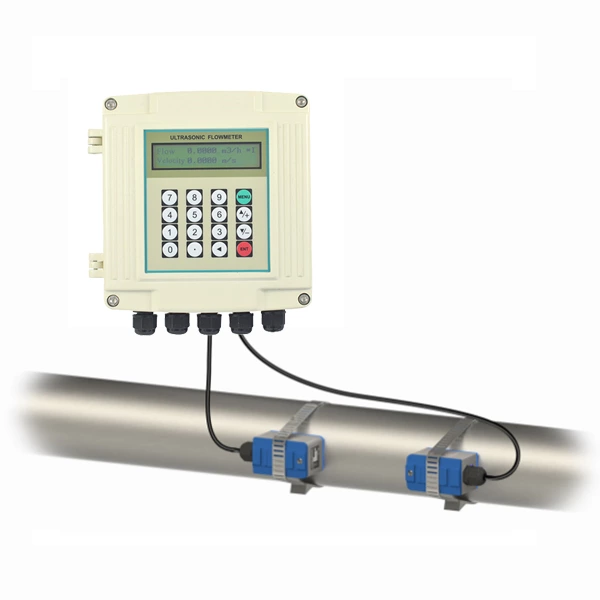 Supmea Wall mounted & clamp on ultrasonic flow meter